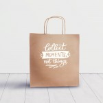 Bolsa para la compra de papel kraft con fuelle ancho 100 g/m2 vista de ambiente