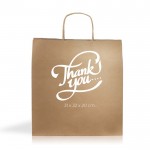 Bolsa ecológica de papel kraft ideal para regalos 115 g/m2 color natural vista con logo impreso