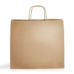 Bolsa muy ancha hecha de papel kraft para ir a comprar 100 g/m2 color natural