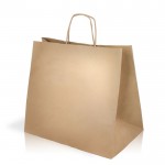 Bolsa muy ancha hecha de papel kraft para ir a comprar 100 g/m2 color natural vista 2