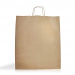 Bolsa grande ecológica de kraft para ir de compras 100 g/m2 color natural