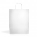 Bolsa grande de papel kraft con asas resistentes 100 g/m2 color blanco
