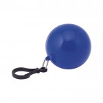 Poncho impermeable dentro de un llavero circular para niños color azul cuarta vista