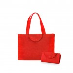 Bolsa non-woven plegable 90 g/m2 color rojo