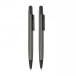 Set de bolígrafo y portaminas de aluminio con estuche tinta negra vista 1