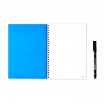 Libreta infinita con tapa flexible y rotulador A5 hojas lisas color azul real primera vista