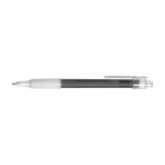 Bolígrafo con antideslizante de caucho color blanco/negro segunda vista