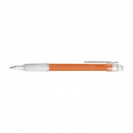 Bolígrafo con antideslizante de caucho color naranja segunda vista