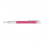 Bolígrafo con antideslizante de caucho color rosa segunda vista