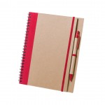 Libretas de anillas personalizadas color rojo