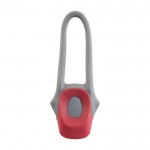 Luz para bicicleta con 2 luces LED y asa de silicona para fijación color rojo primera vista