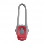 Luz para bicicleta con 2 luces LED y asa de silicona para fijación color rojo segunda vista