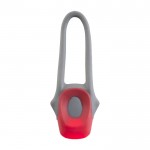 Luz para bicicleta con 2 luces LED y asa de silicona para fijación color rojo tercera vista