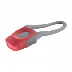 Luz para bicicleta con 2 luces LED y asa de silicona para fijación color rojo cuarta vista