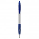 Bolígrafos con grip de goma color azul