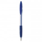 Bolígrafos con logotipo y grip de goma color azul