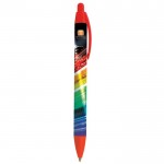 Bolígrafos anchos personalizados color rojo primera vista