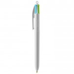 Bolígrafo con cuatro tintas de color color blanco