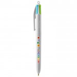Bolígrafo con cuatro tintas de color color blanco primera vista