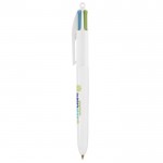 Bolígrafo con cuatro tintas de color color blanco segunda vista