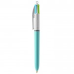 Bolígrafo con cuatro tintas de color color azul claro