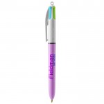 Bolígrafo con cuatro tintas de color color rosa primera vista