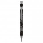 Bolígrafos metálicos personalizados color negro primera vista