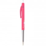 Bolígrafo BIC con pulsador personalizado color rosa