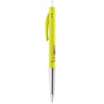 Bolígrafo BIC con pulsador personalizado color amarillo