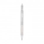 Bolígrafo translúcido personalizado color blanco