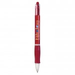 Bolígrafo translúcido personalizado color rojo primera vista