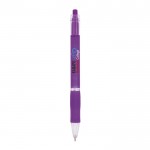 Bolígrafo translúcido personalizado color violeta primera vista
