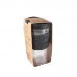 Taza takeaway de doble pared sin BPA color negro tercera vista