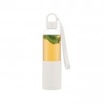 Botella de tritán con funda de silicona color blanco primera vista