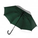 Paraguas automático de poliéster 190T con exterior plateado Ø102 color verde oscuro vista 1