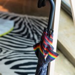 Paraguas automático de pongee con arcoiris y 8 paneles Ø120 vista 1