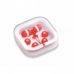 Auriculares baratos jack con caja color rojo