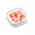 Auriculares baratos jack con caja color naranja