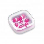 Auriculares baratos jack con caja color rosa