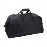 Bolsa de deporte con amplio bolsillo frontal y doble asas color negro tercera vista