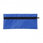 Clásico estuche escolar rectangular de poliéster con cremallera negra primera vista