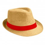 Sombrero moderno de papel en color tostado color rojo primera vista
