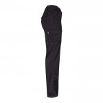 Pantalón multibolsillos unisex de algodón y poliéster 240 g/m2 color negro cuarta vista