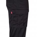 Pantalón multibolsillos unisex de algodón y poliéster 240 g/m2 color negro quinta vista