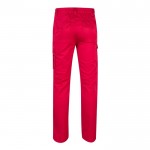 Pantalón multibolsillos unisex de algodón y poliéster 240 g/m2 color rojo segunda vista