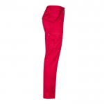 Pantalón multibolsillos unisex de algodón y poliéster 240 g/m2 color rojo cuarta vista