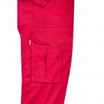 Pantalón multibolsillos unisex de algodón y poliéster 240 g/m2 color rojo quinta vista