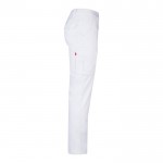 Pantalón multibolsillos unisex de algodón y poliéster 240 g/m2 color blanco cuarta vista