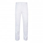 Pantalón multibolsillos unisex de algodón y poliéster 240 g/m2 color blanco