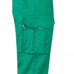 Pantalón multibolsillos unisex de algodón y poliéster 240 g/m2 color verde quinta vista